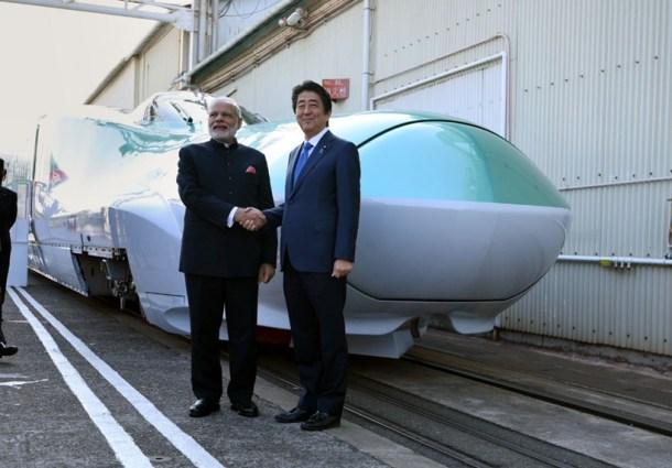 PM Modi, Shinzo Abe get India's first bullet train